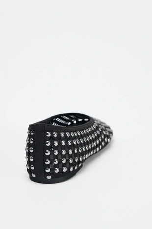 Балетки из сетчатой ткани с заклепками- Заказать в России