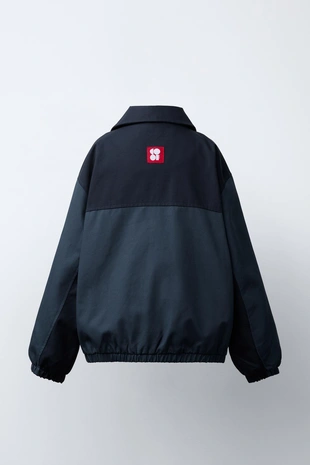 Куртка из саржи в стиле колор-блок- Заказать в России