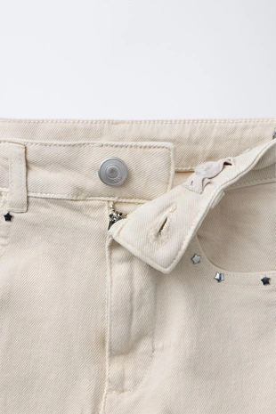 camel | 6917/713/707 - Zara Брюки клеш с заклепками