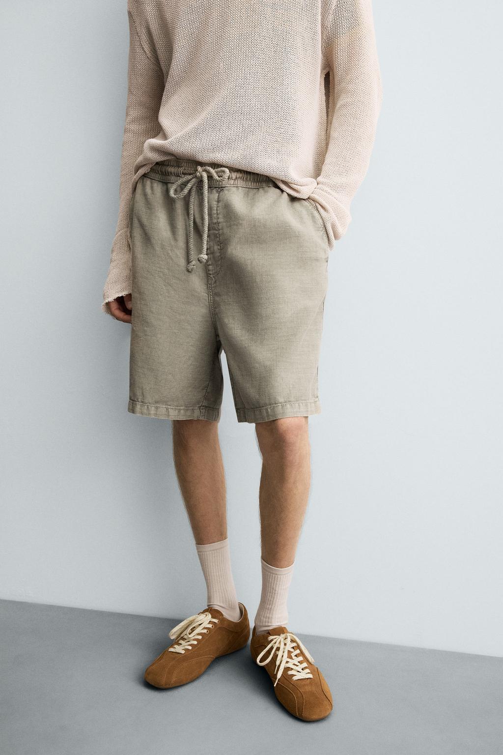 ШОРТЫ С ЭФФЕКТОМ ПОТЕРТОСТИ RELAXED FIT