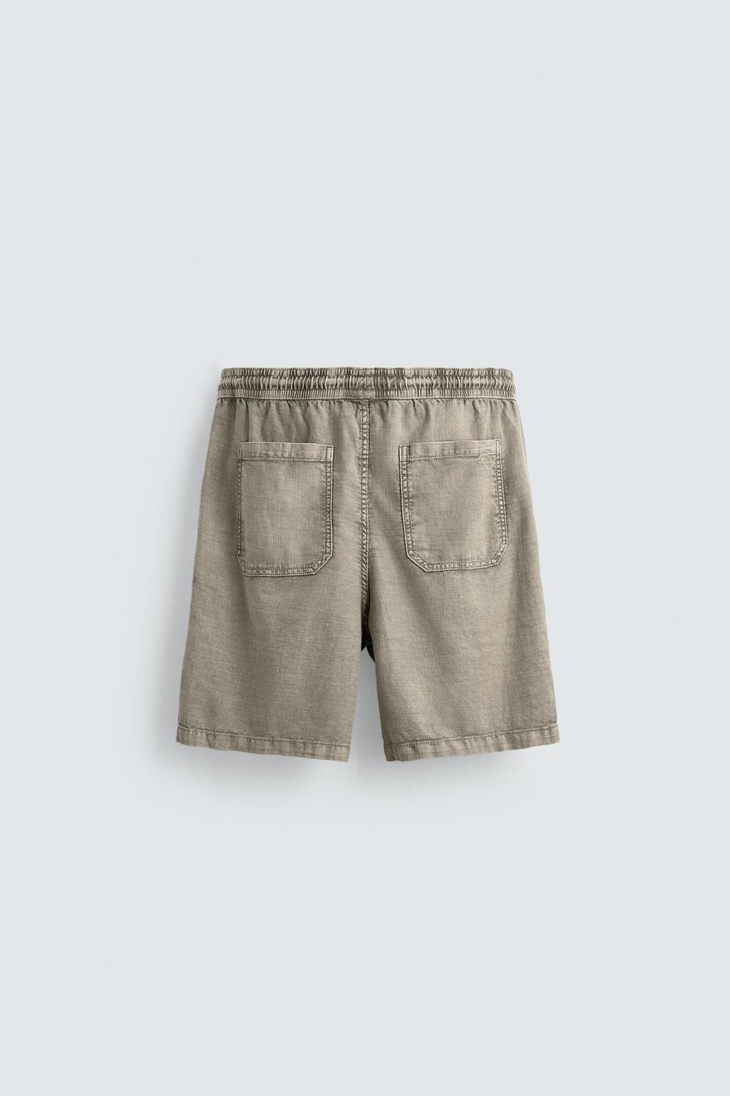 ШОРТЫ С ЭФФЕКТОМ ПОТЕРТОСТИ RELAXED FIT