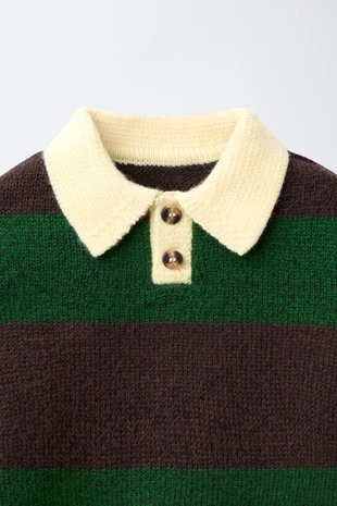 Трикотажное поло в полоску- Заказать в России