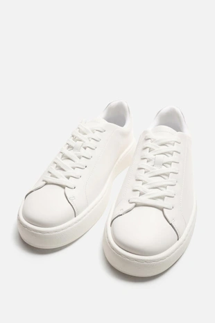 Купить Zara Кожаные кроссовки на объемной подошве