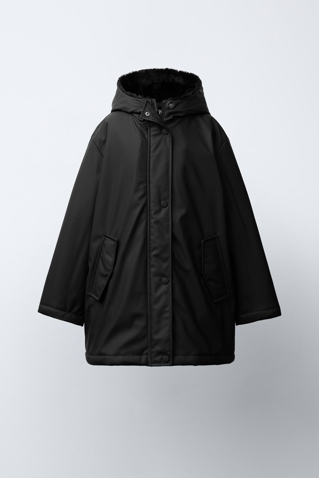 ПРОРЕЗИНЕННАЯ КУРТКА WATER REPELLENT С ЭФФЕКТОМ МЕХА