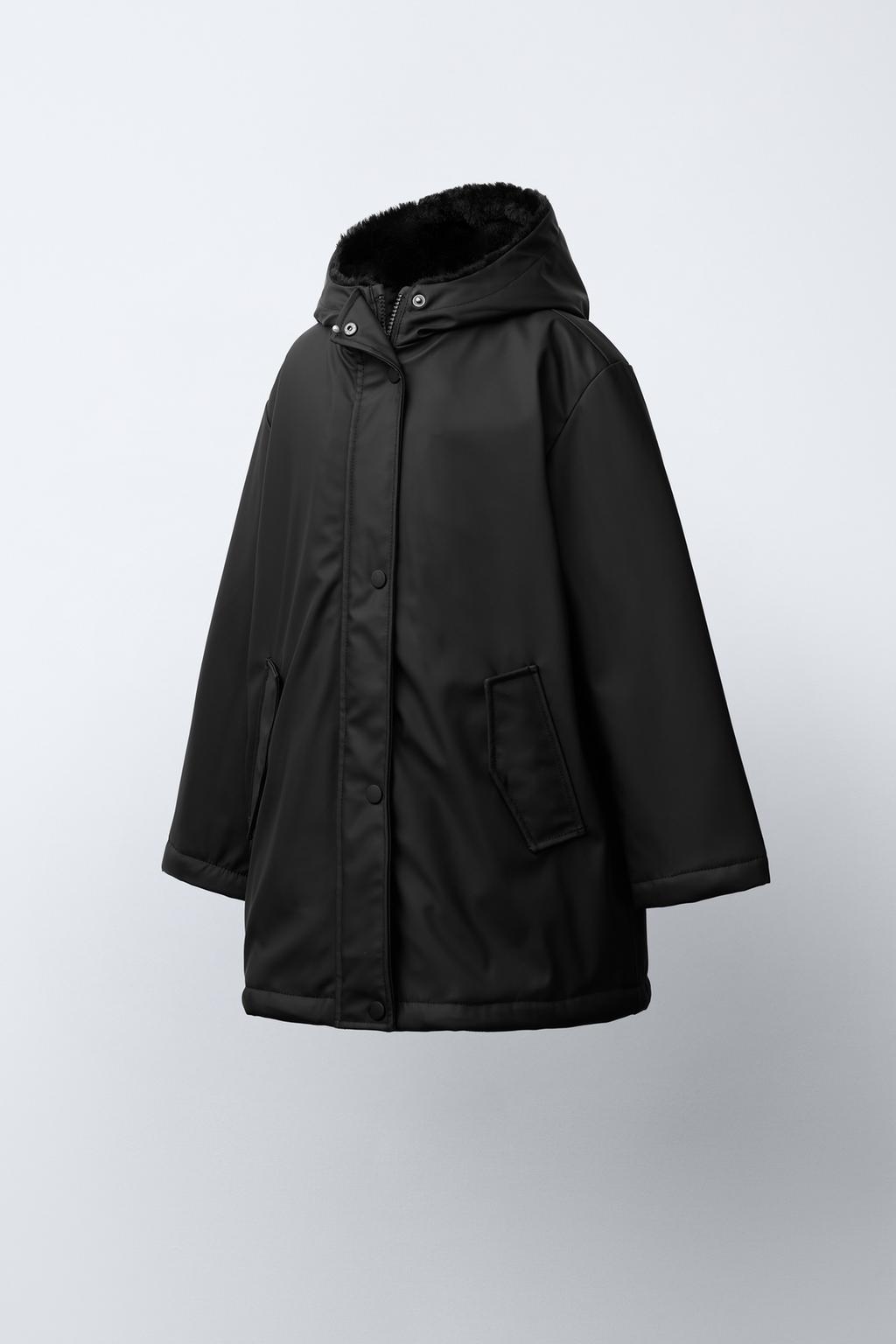 ПРОРЕЗИНЕННАЯ КУРТКА WATER REPELLENT С ЭФФЕКТОМ МЕХА