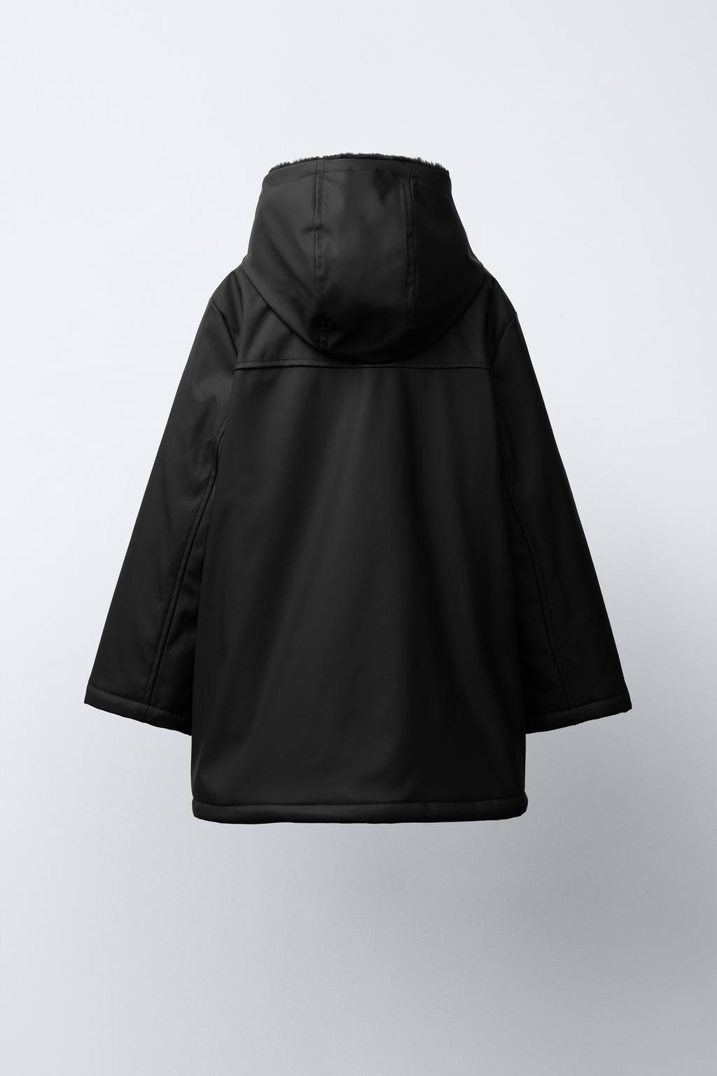 ПРОРЕЗИНЕННАЯ КУРТКА WATER REPELLENT С ЭФФЕКТОМ МЕХА
