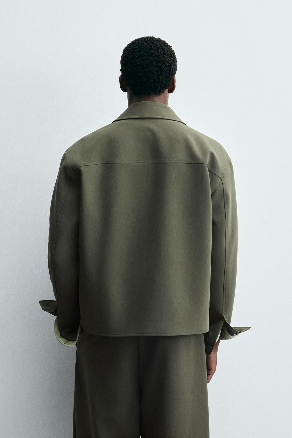 カーキ36 Zara Куртка-рубашка - Цвет зеленый - green | 6861/390