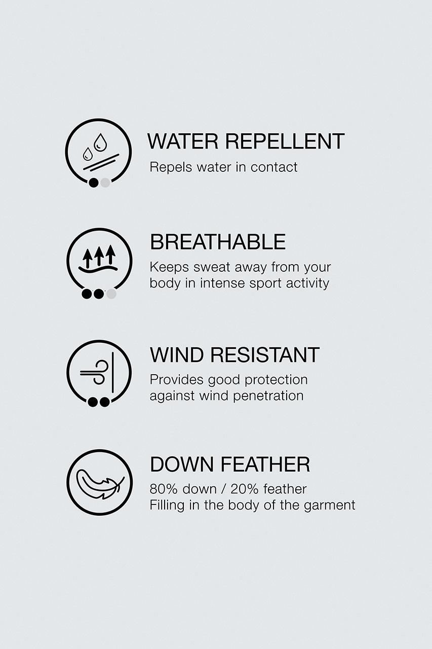ПУХОВИК WATER REPELLENT С НАПОЛНИТЕЛЕМ ИЗ 100% ПЕРА