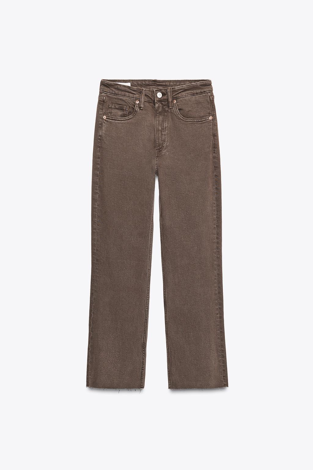 TRF CROPPED HIGH-WAIST BELL BOTTOM JEANS