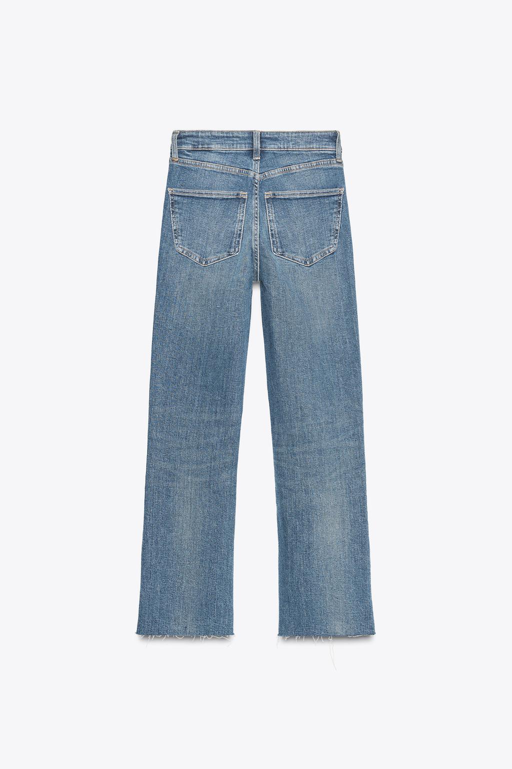 TRF CROPPED HIGH-WAIST BELL BOTTOM JEANS