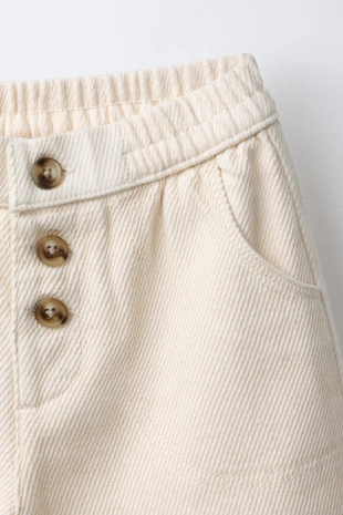 Брюки из мягкой ткани с пуговицами