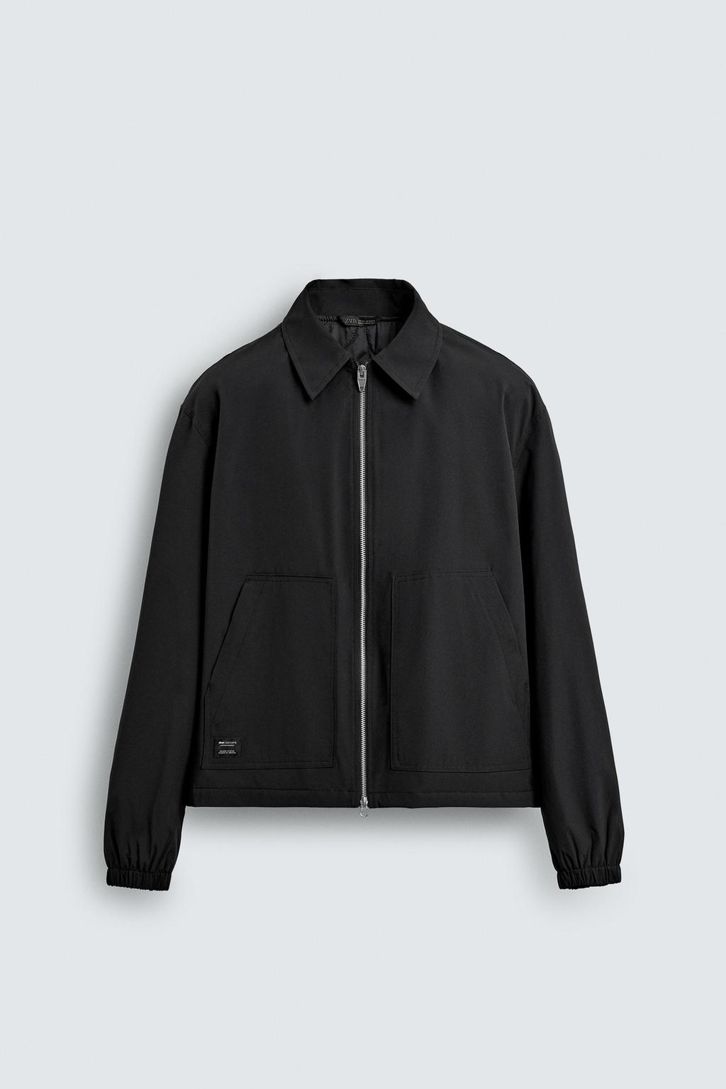 Zara Техническая куртка на молнии - Цвет черный - black | 3833/404