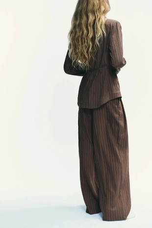 Брюки с двойными защипами и клапанами- Заказать в России