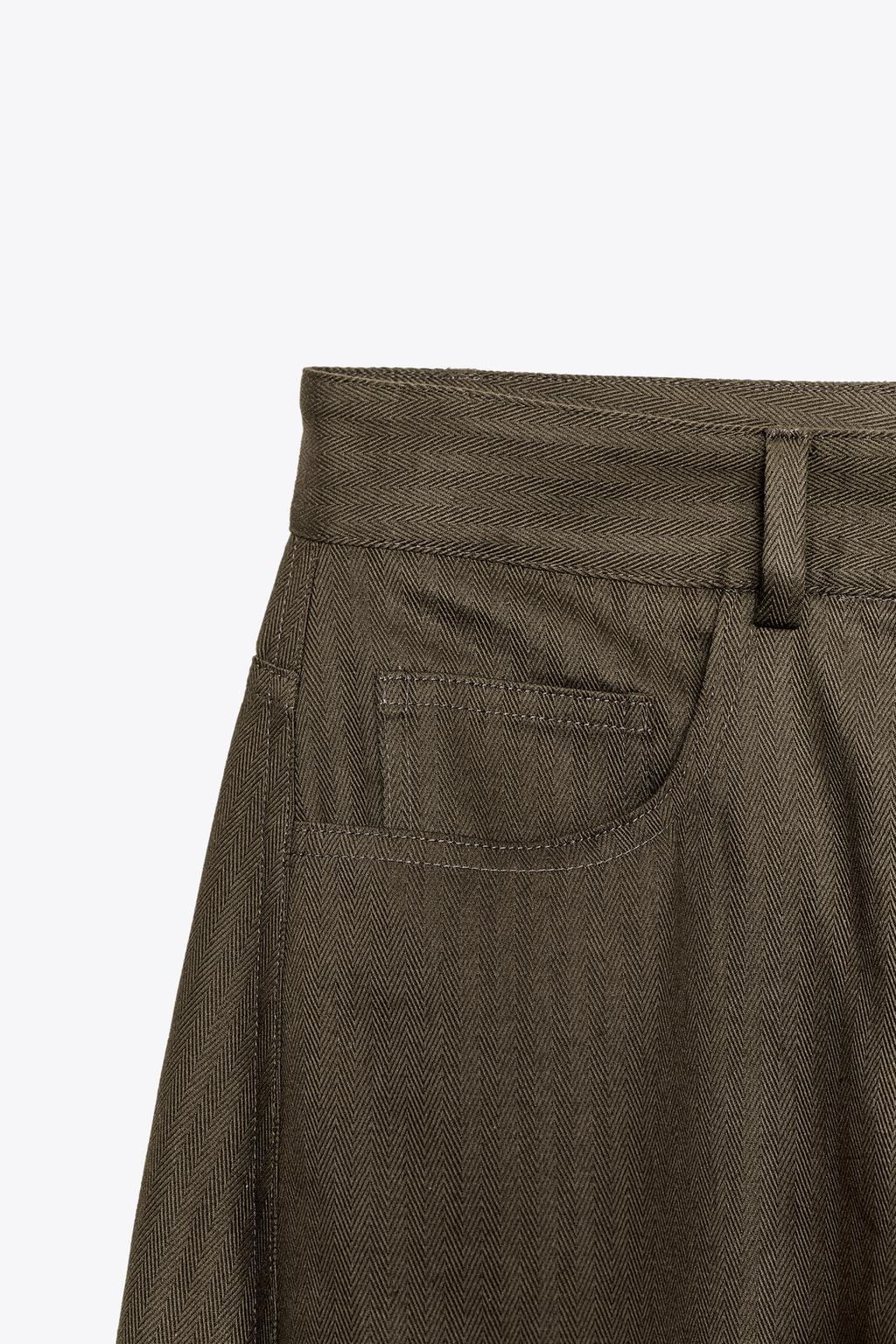 ШИРОКИЕ БРЮКИ В ЕЛОЧКУ — ZW COLLECTION