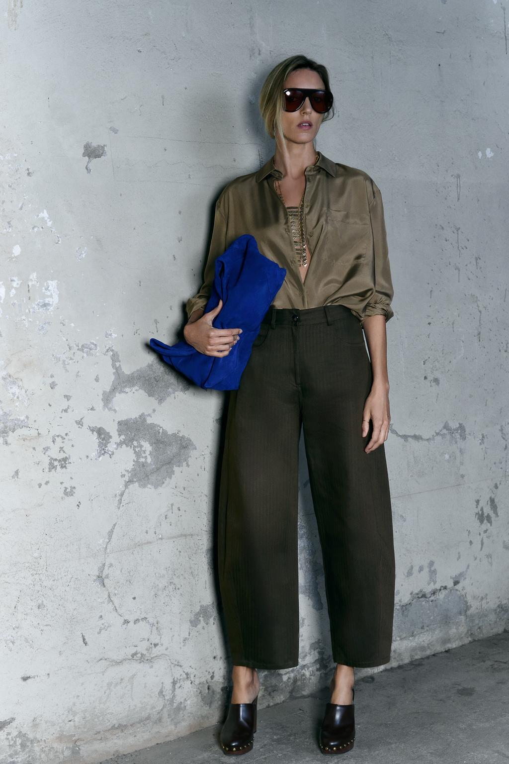 ШИРОКИЕ БРЮКИ В ЕЛОЧКУ — ZW COLLECTION