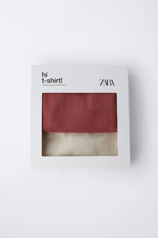 Набор из двух футболок реглан с логотипом- Заказать в России