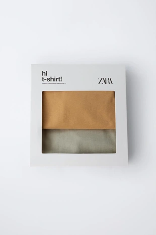 Набор из двух футболок реглан с логотипом- Заказать в России