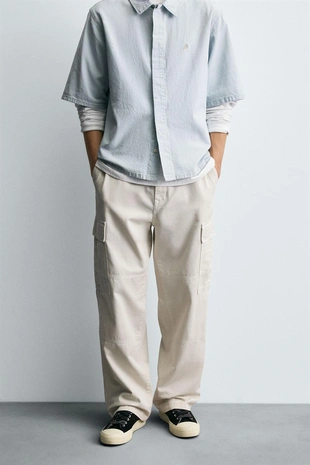 Купить Zara Брюки-карго STRAIGHT FIT