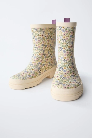 Резиновые сапоги с цветочным принтом- Заказать в России
