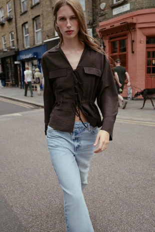 Рубашка с завязками- Заказать в России