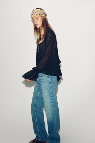 Легкий топ с оборочками- Заказать в России