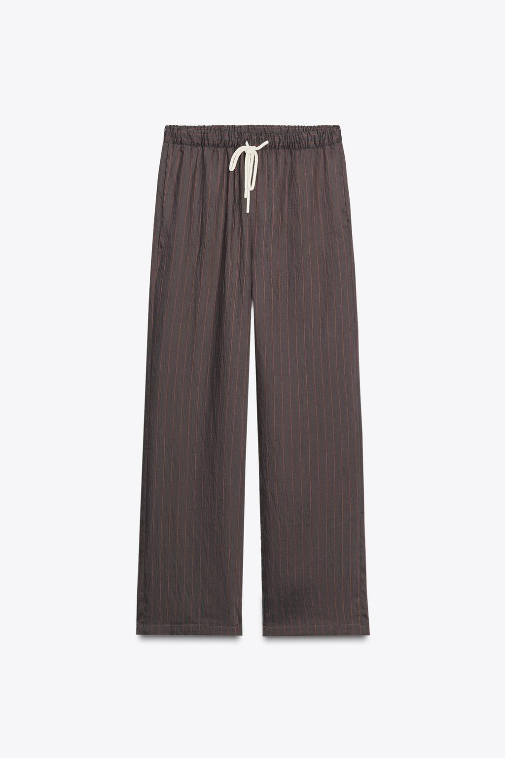 ПОЛОСАТЫЕ БРЮКИ В ПИЖАМНОМ СТИЛЕ — ZW COLLECTION