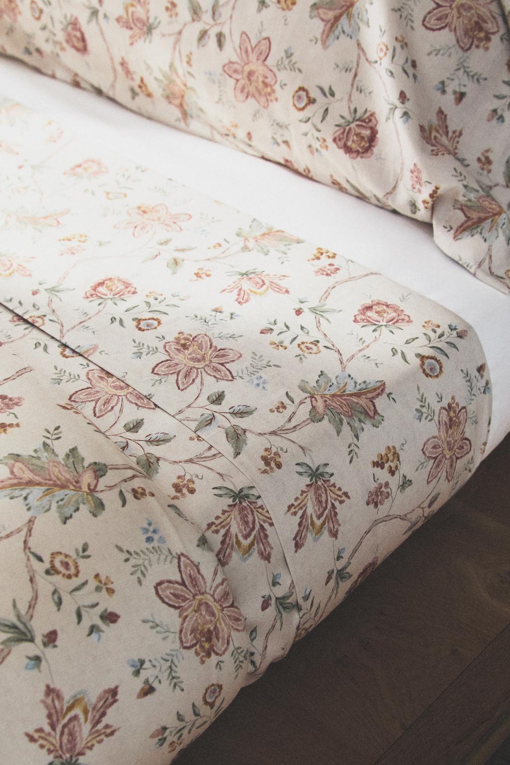 Простыня из сатина floral sateen (300 нитей)