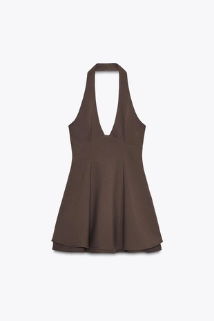 Платье халтер двухслойное- Заказать в России