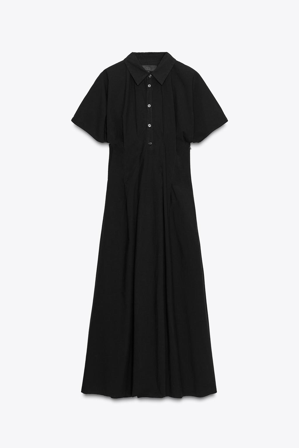 ПЛАТЬЕ ИЗ ПОПЛИНА С КОРОТКИМИ РУКАВАМИ — ZW COLLECTION