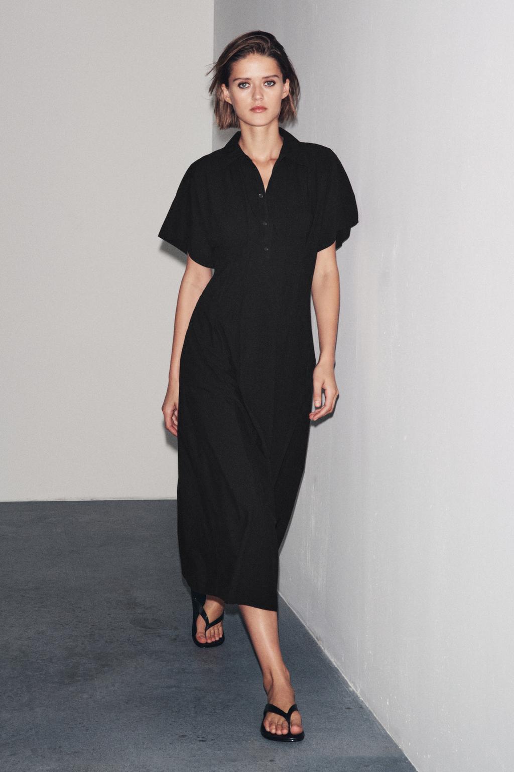 Vestido midi acampanado