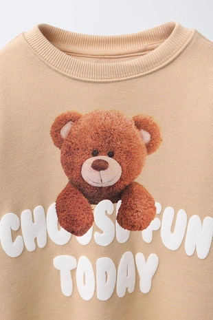 Толстовка с принтом «медвежонок»- Заказать в России