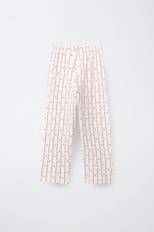 6-14 лет/пижама: рубашка и брюки с принтом «вишни и цветы»- Заказать в России