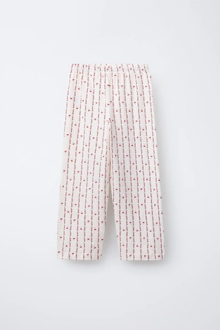 6-14 лет/пижама: футболка и брюки с принтом «вишни и цветы»- Заказать в России