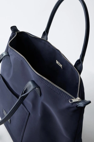 Сумка из нейлона с подвеской медвежонка- Заказать в России