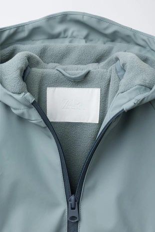 Grey / Blue | 0874/571/055 - Zara Прорезиненная куртка WATER REPELLENT