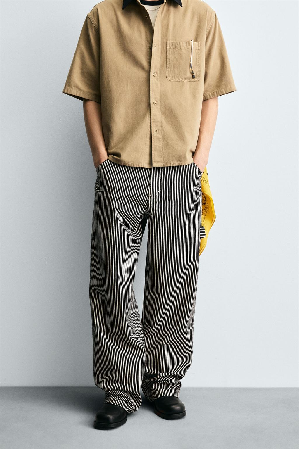 БРЮКИ RELAXED FIT В ПОЛОСКУ