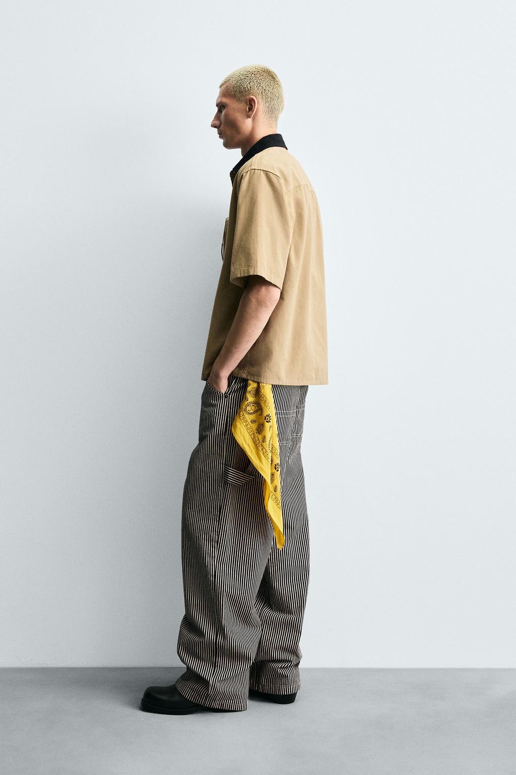 БРЮКИ RELAXED FIT В ПОЛОСКУ