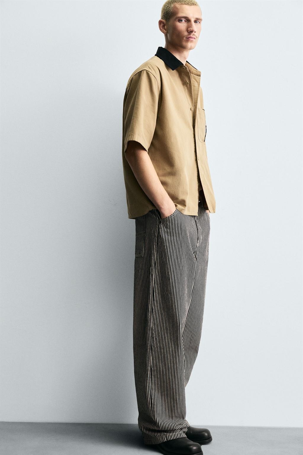 БРЮКИ RELAXED FIT В ПОЛОСКУ