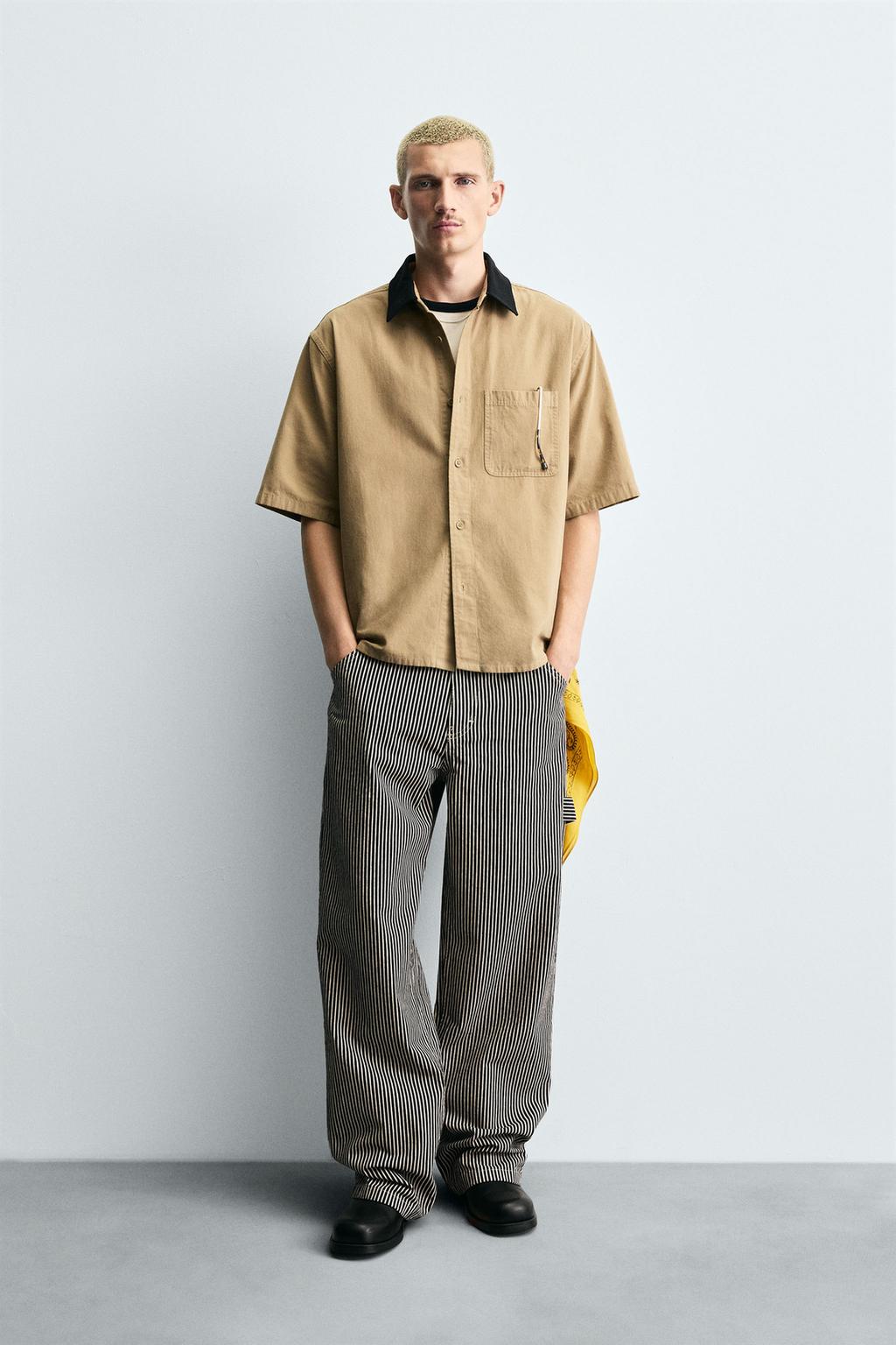 БРЮКИ RELAXED FIT В ПОЛОСКУ