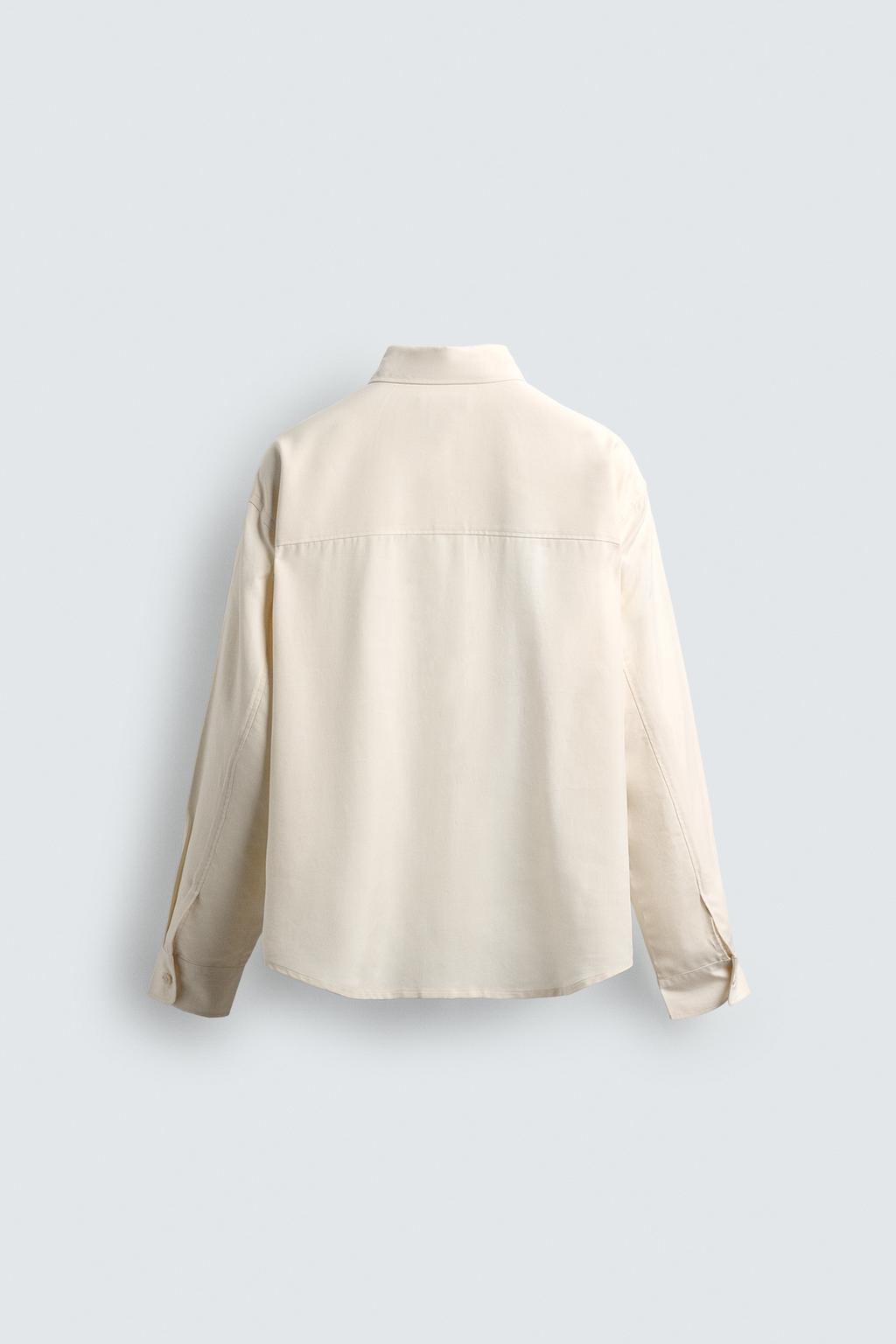 РУБАШКА RELAXED FIT ИЗ СТРУЯЩЕЙСЯ ТКАНИ