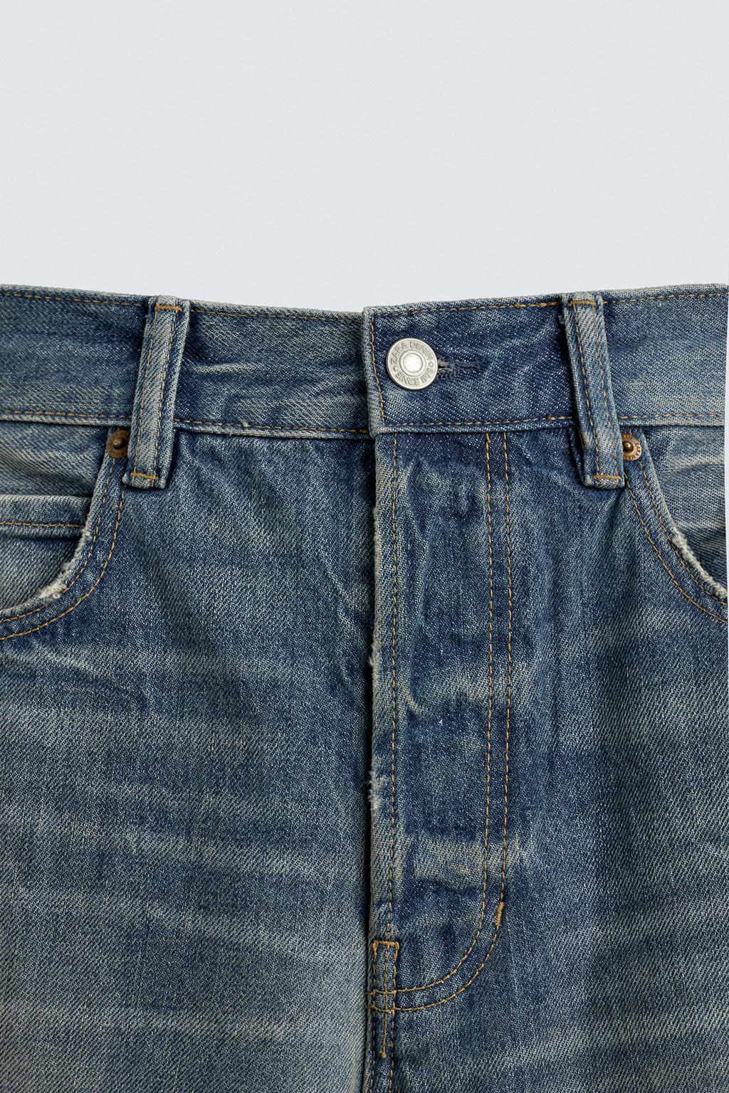ДЖИНСЫ ПРЯМОГО КРОЯ STANDARD FIT С РАЗРЕЗАМИ