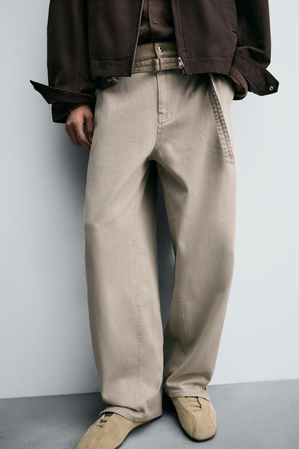 БРЮКИ WIDE BALLOON FIT С РЕМНЕМ