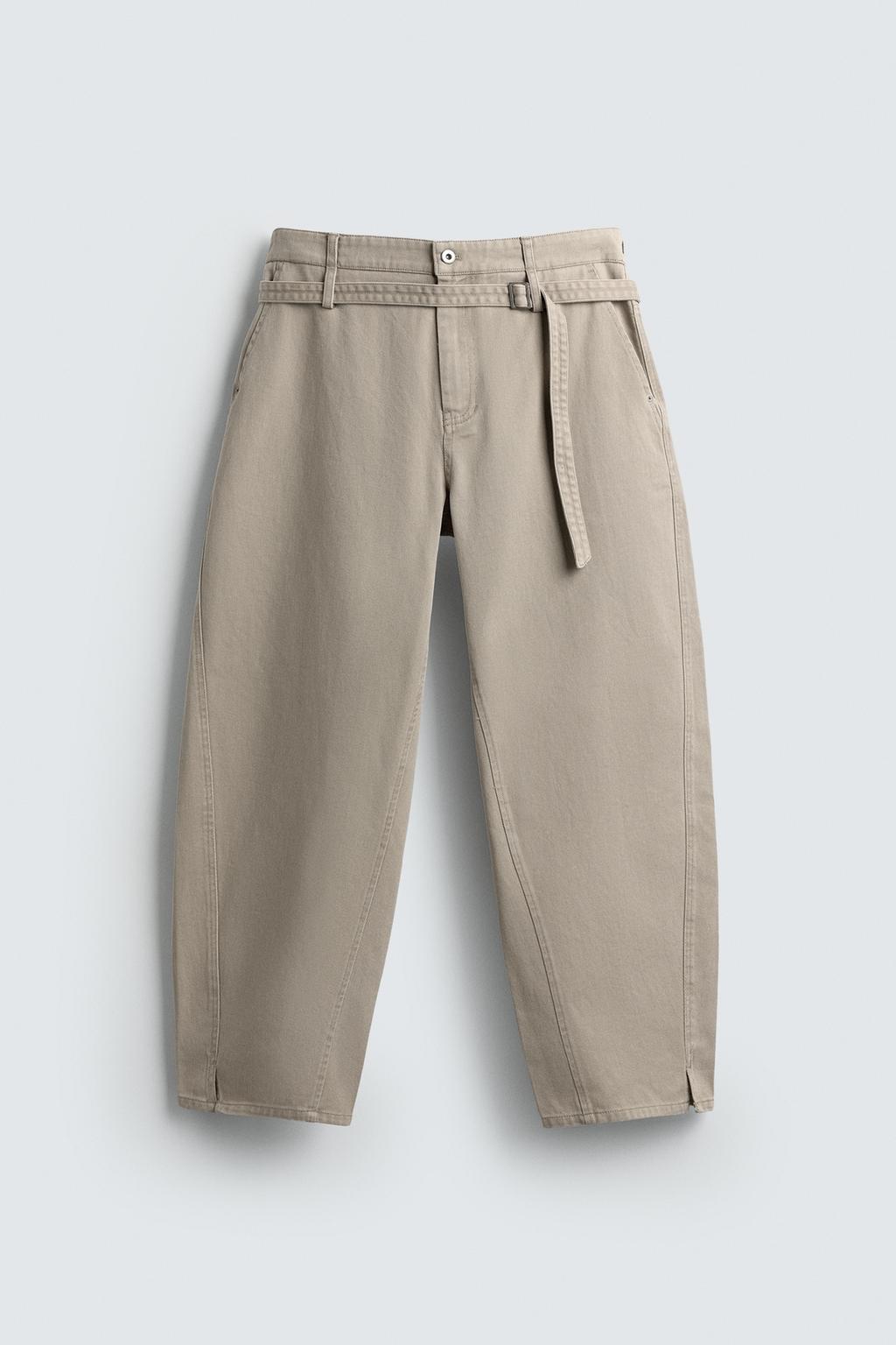 БРЮКИ WIDE BALLOON FIT С РЕМНЕМ