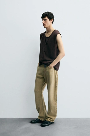 Трикотажный жилет из хлопка- Заказать в России