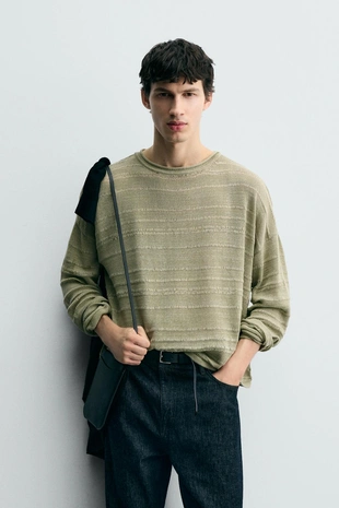 Жаккардовый свитер в полоску- Заказать в России