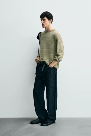 Жаккардовый свитер в полоску- Заказать в России