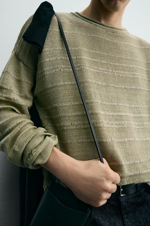 Жаккардовый свитер в полоску- Заказать в России