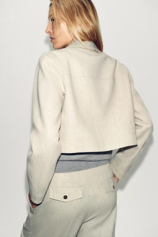 Куртка с декоративной строчкой- Заказать в России