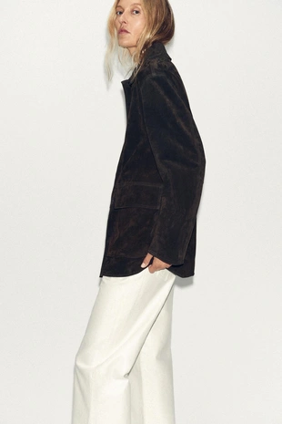 Куртка из 100% замши- Заказать в России