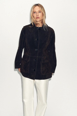 Куртка из 100% замши- Заказать в России